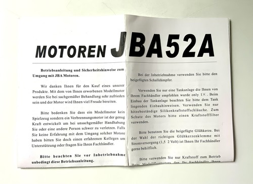 Flugmodellmotor - , (glühzünder)