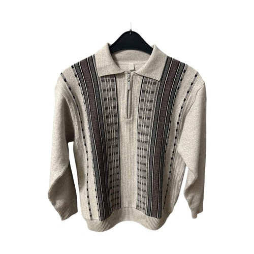 Retro pullover herren beige - herren, m