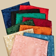 Satin Kunstseide Stoff Chinesisch Blumenmuster Damast Jacquard Brokat Mode Rand