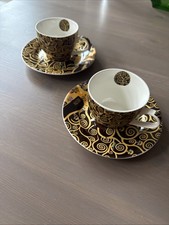 Gustav Klimt, Porzellan Kaffeeset, Tassen, Espresso, 2 Stück