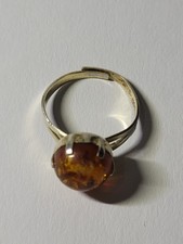 835/- Silber Ring, Bernstein