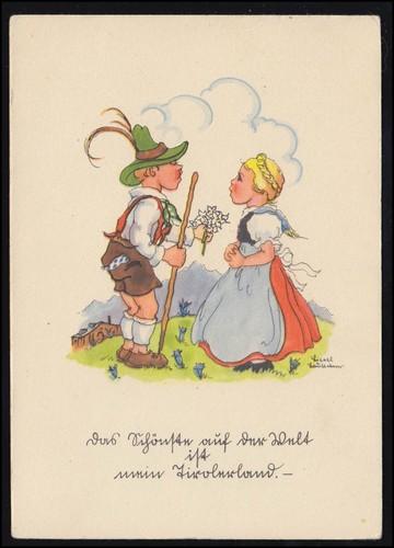 Karikatur kinder liesel - ak,