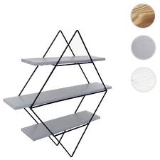 Wandregal HWC-A80, Hängeregal Regal, Industriedesign Echtholz 60x55x12cm