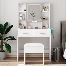 LED Schminktisch mit Hocker