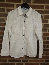 Bluse Weiß Gepunktet Gr. 44,  Erfo