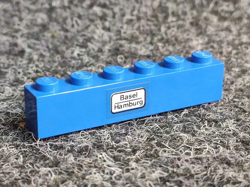 Lego 3009pb100 stein 1x6 - stein,