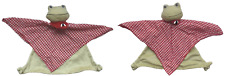 2 x IKEA FROSCH SCHMUSETUCH FABLER GRODA KUSCHELTUCH FROG Schnuffeltuch rot grün