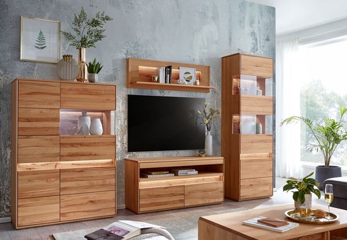 Wohnwand anbauwand massivholz - anbauwand,