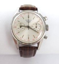 1960 Heuer Carrera 3647t Chronograph red tachymeter selten