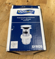 W. Kirchhoff Syros Design-Druckknopf Ablaufventil, 1 1/4 x 65 mm