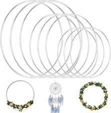 15 Stück Metallringe Zum Basteln, 10/15/20Cm Silber Metallring, Deko Ringe Zum A