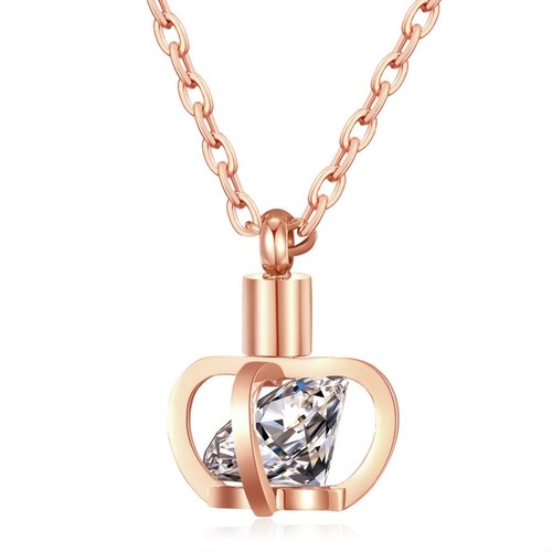 Damen halskette edelstahl - damen, rose