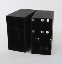 2x LP Vinyl Schallplatten Ständer Box Boxen LP's schwarz anthrazit Kunststoff