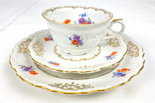 Sammeltasse 3 tlg. Schumann florales Dekor mit Gold