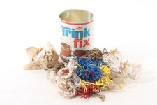 alte Dose Trink Fix Schokolade mit Inhalt Konvolut Netz Borte Knöpfe und mehr
