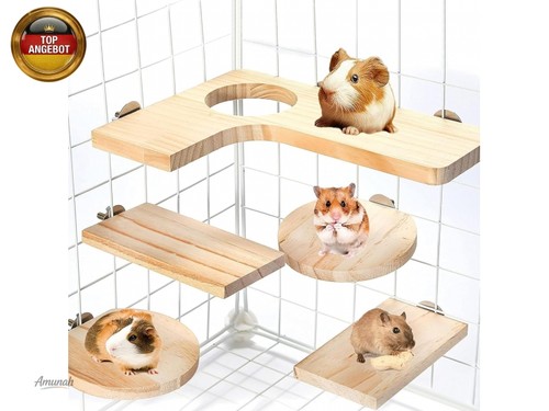 Hamster zubehör aus holz - aus, 5pcs