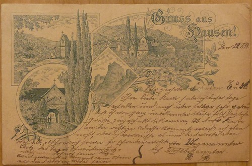 Gruss aus hausen - ak, burg