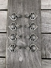 8 Stück altsilber Miederhaken