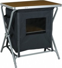 Campingschrank Campingtisch Regal 64x60 cm Alu Faltbar Urlaub Tasche Wohnwagen