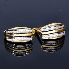 Schöne Ohrklemme Ohrringe 585 14K ECHT Gold Zirkoniabesatz Geschenk NEU SCHMUCK