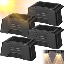 4er Solar Außenleuchten Set 168 LED Bewegungsmelder Strahler Fluter Gartenlampen