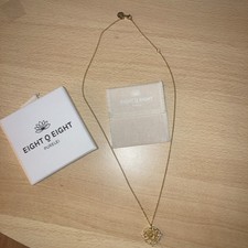 Purelei EIGHT O EIGHT Goldfarbene Halskette für Damen mit Glitzersteinen Neu