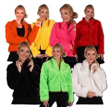 Plüschjacke Fell Jacke Damen