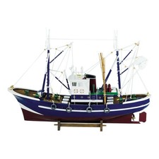 Fischkutter Modellschiff aus Holz 58 x 40 cm Sea-Club