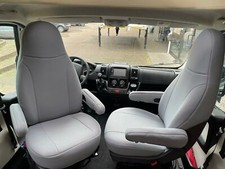 2 Stück Wohnmobil Sitzbezüge Schonbezüge Fahrer und Beifahrer 839 Grau Grau