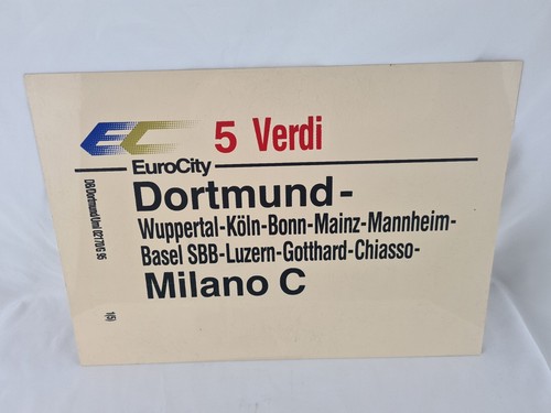 Zuglaufschild eurocity 5 - eurocity,