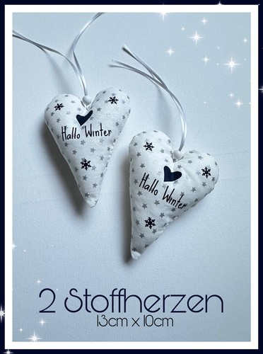 2Stoffherzen★Xmas★Tilda★