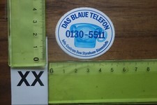 Alter Aufkleber DAS BLAUE TELEFON Info-Centrum Dow Styrofoam-Dämmstoffe