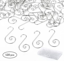 Kugelaufhänger Ornament Haken, 120 Stück S Form Silber Weihnachtsbaumanhänger