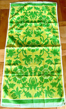 Chinesisches Badetuch Badestola Handtuch Blumen 50/99cm 1970er UNBENUTZT /P2618