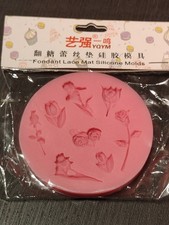 YQYM Fondant Blumen Spitzen Silikonform Giessform Tortendeko Pink