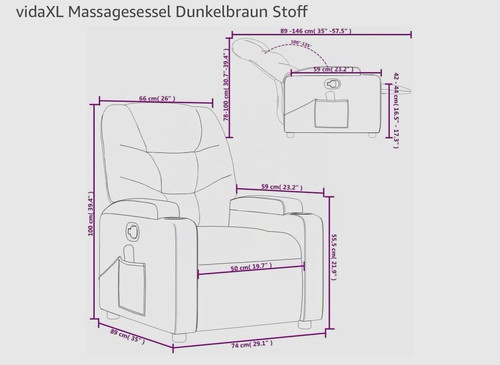 Vidaxl massagesessel braun - vidaxl,