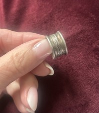 Silber Rig Größe  50 – Jugendstil oder Art Deco mit Kettenmuster