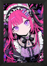 Anime Goth Girl mit rosa