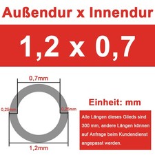 Länge 300mm Messing Rundrohr