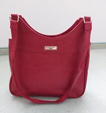 Elegante klassische Damen Handtasche Shopper weinrot 