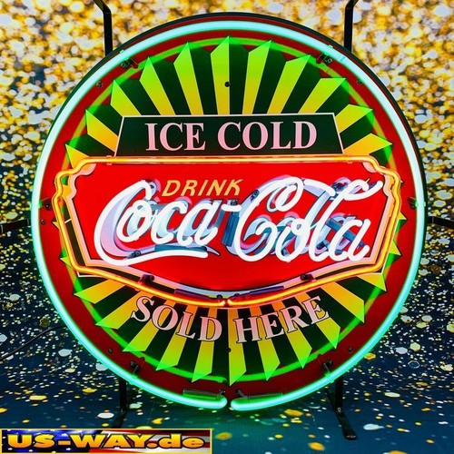 0114 neon coca cola schild - neon, cola"