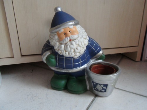 Keramik nikolaus blau silber - keramik,