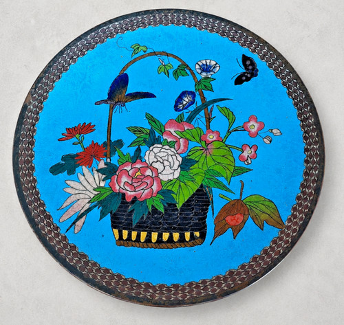 Cloisonné teller japan - cloisonné-teller,