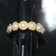 Ring mit Perlen / Modeschmuck Goldfarben 17 mm Adventskalender