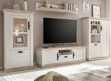 Wohnwand Schrankwand weiß