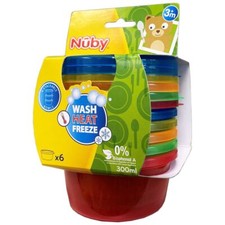 Nuby ID91164 - 6er Pack Snack Schüssel, Breischale, 300 ml