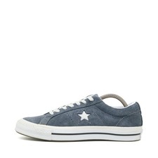 Converse Herren One Star Schuhe Blau Weiß Wildleder Low Innensohle Sneaker EU 41