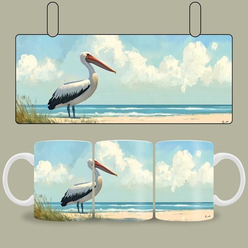 Kaffeetasse pelikan tropisch - kaffeetasse,