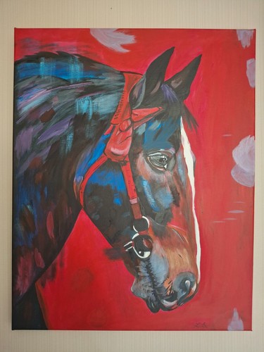 Acryl bild das pferd - acryl,