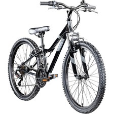 Galano GA20 Mountainbike 24" Hardtail Alu Fahrrad 21-Gang Jugend black/grau 30cm